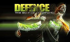 Artistic defence lab logo with fighters